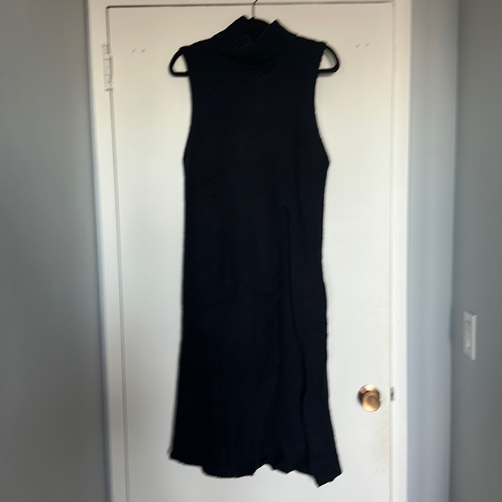 Long sweater dress with slit